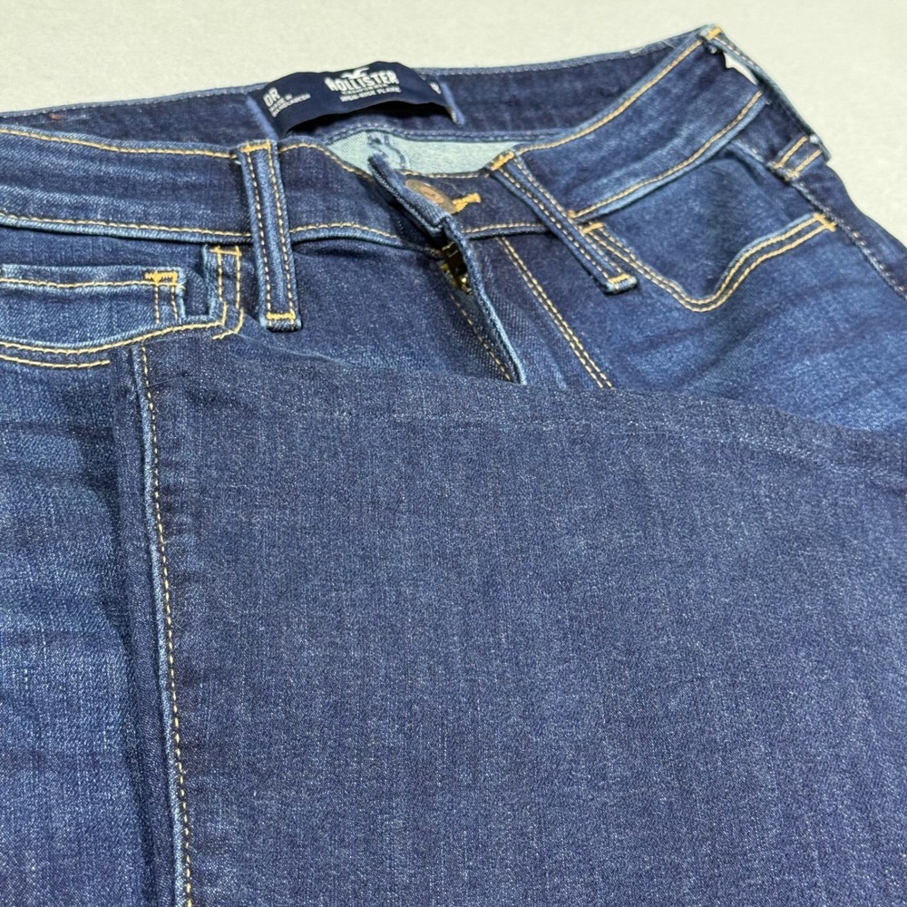 Hollister High Rise Flare Jeans Dark Wash Denim Blue Womens Size 0R W25R